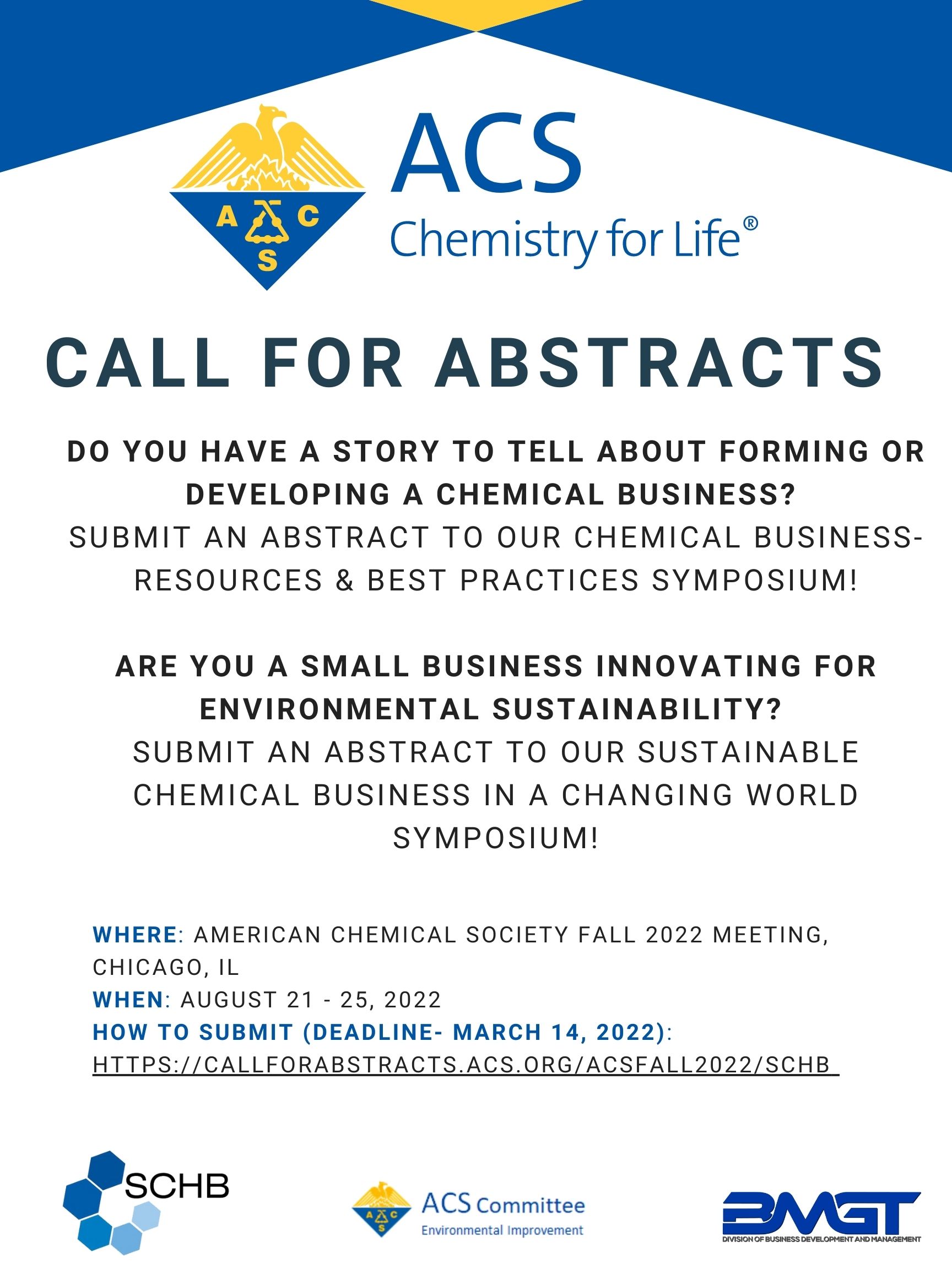 ACS Fall 2022 Call for Abstracts SCHB